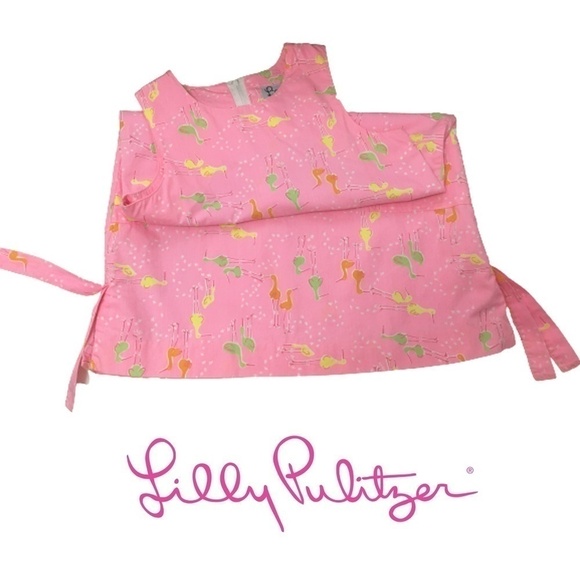 LILLY Pulitzer Beachcomber Bird Shift Dress Rare White Label Vintage Girl Lined - Picture 8 of 10